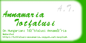 annamaria totfalusi business card